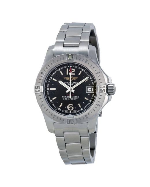 Breitling Metallic Colt Lady Black Dial Stainless Steel Watch A7738811-bd46ss