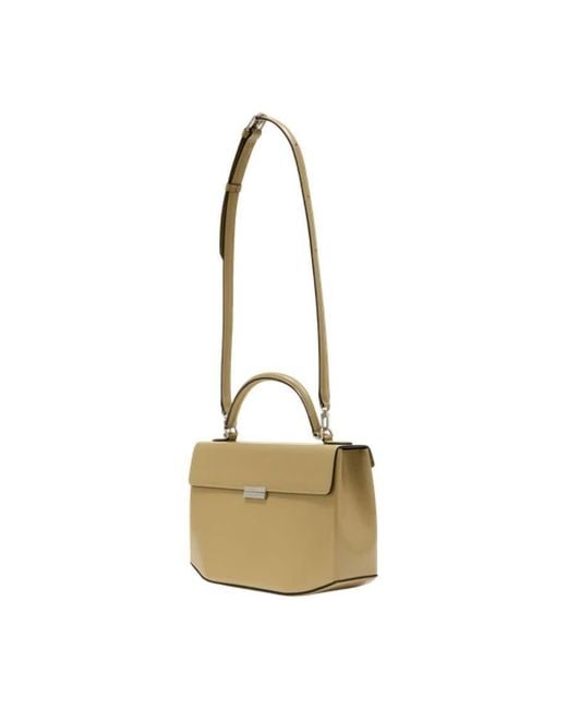 Totême Metallic Calfskin Box Top Handle Bag