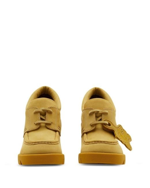 Burberry Green Nubuck Stride 65Mm Loafers, Brand Size 36 Us