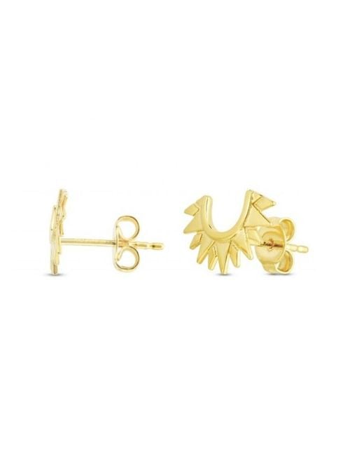 Tresorra Metallic 14K Sunburst Stud Earrings