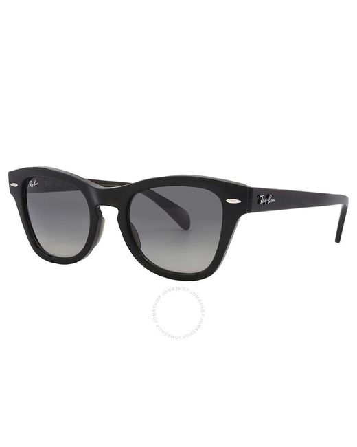 Ray-Ban Black Grey Gradient Square Sunglasses Rb0707s 664271 50