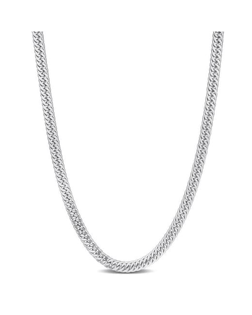 Amour Metallic Double Curb Link Chain Necklace