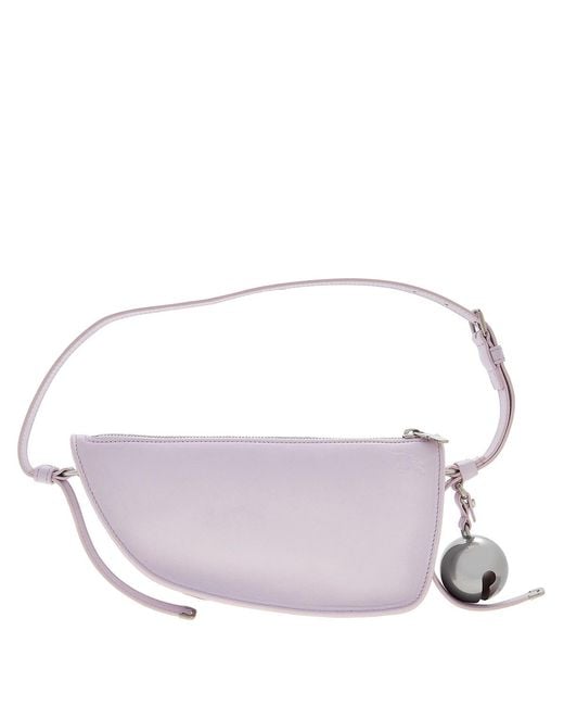 Burberry Purple Mini Shield Leather Shoulder Bag