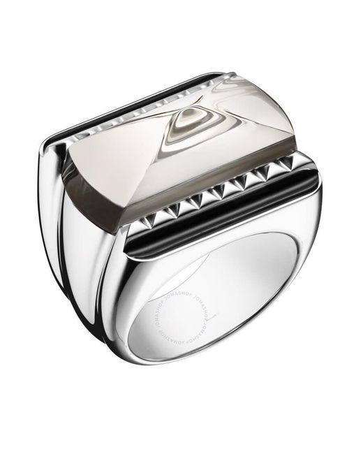 Baccarat Metallic 's Louxor Sterling Silver Gray Crystal Ring 2808038