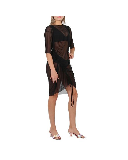 Wolford Black Ladies Transparent Soft Tulle Yoon Beach Cover Up