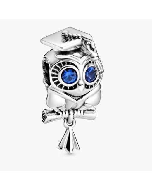 Pandora White Graduation Owl Sterling Charm for men