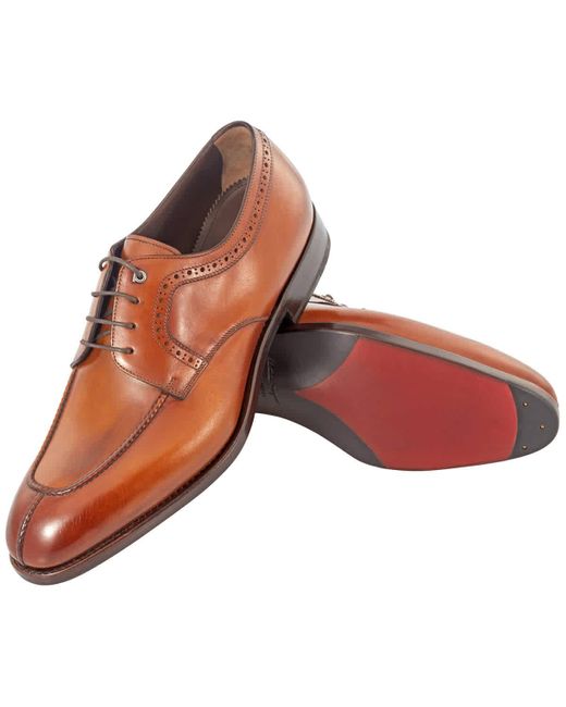 NEW SALVATORE FERRAGAMO men\'s tullio leather derby shoes in brown Ferragamo Tullio Leather Derby Shoes in Brown for Men | Lyst main image 3
