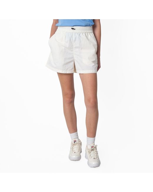 Burberry White Ekd Embroidered Nylon Shorts, Brand Size 8 Us