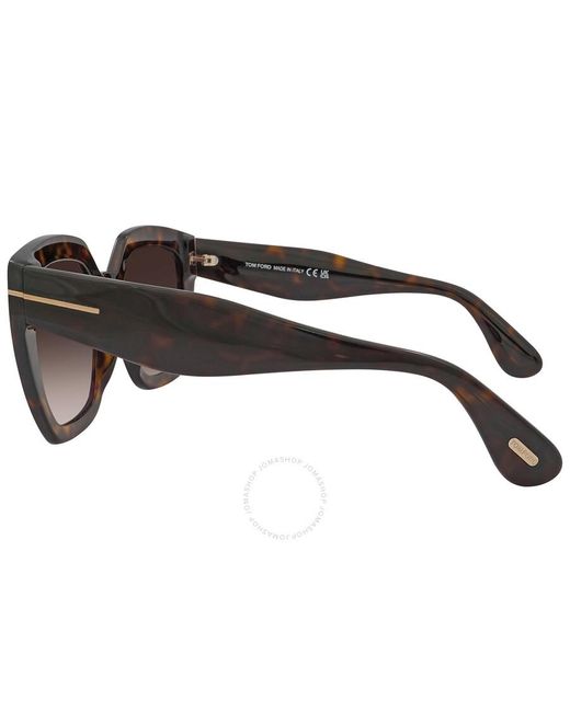 Tom Ford Brown Gradient Roviex Square Sunglasses