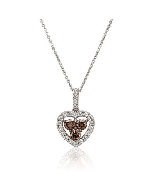 Le Vian Metallic Ladies Chocolate Hearts Necklaces Set