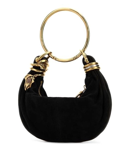 Chloé Black Suede Mini Bracelet Handbag