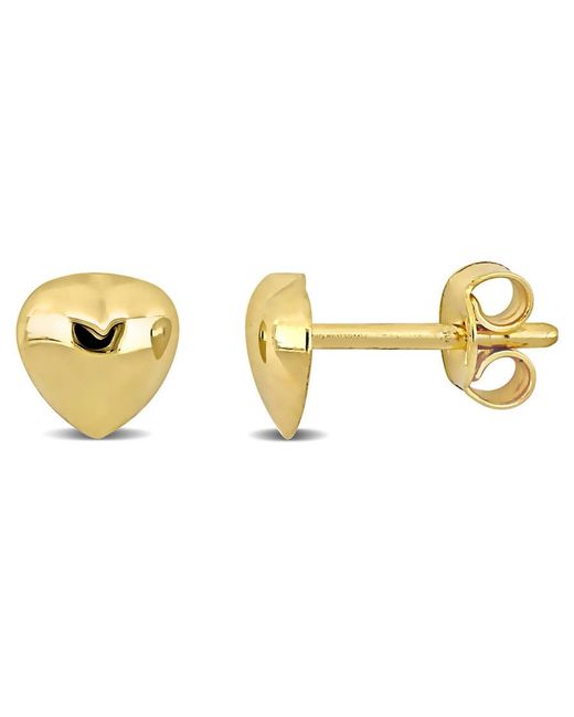 Amour Metallic Heart Stud Earrings