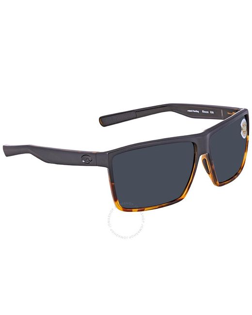 Costa Del Mar Blue Rincon Grey Polarized Polycarbonate Sunglasses Rin 181 Ogp 63 for men