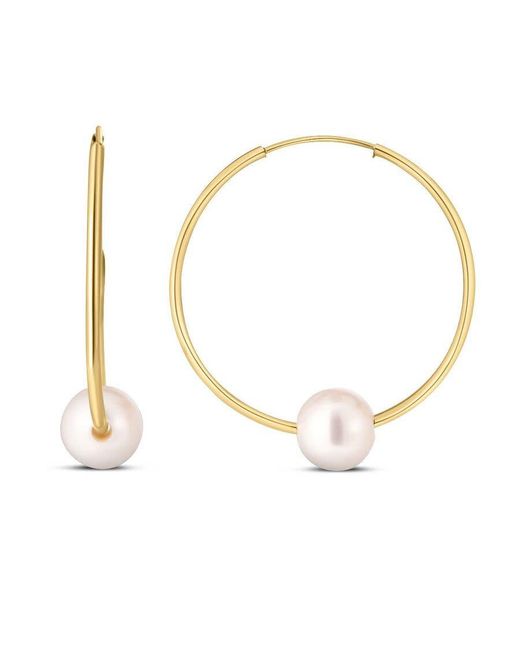 Tresorra Metallic 14K Endless Pearl Earrings
