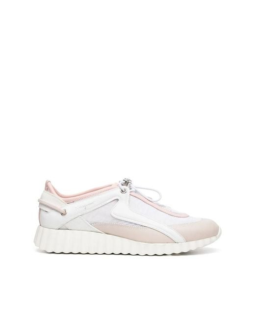 Ferragamo White Ladies Sneakers, Us