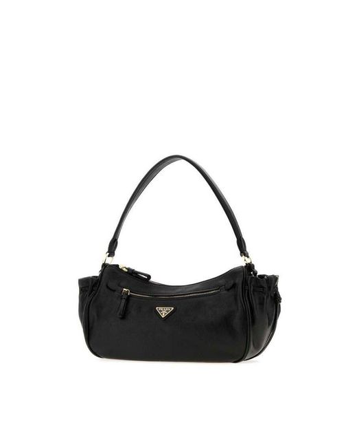 Prada Black Leather Small Shoulder Bag Nero Borse A Mano