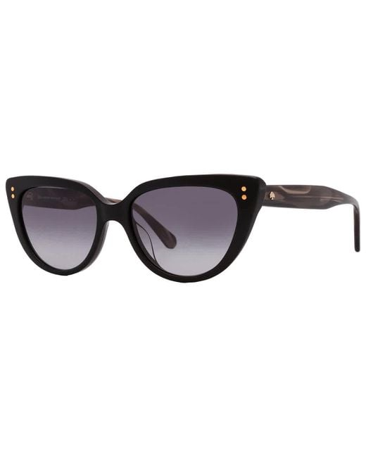 Kate Spade Black Shaded Cat Eye Sunglasses Alijah/g/s 0807/9o 53