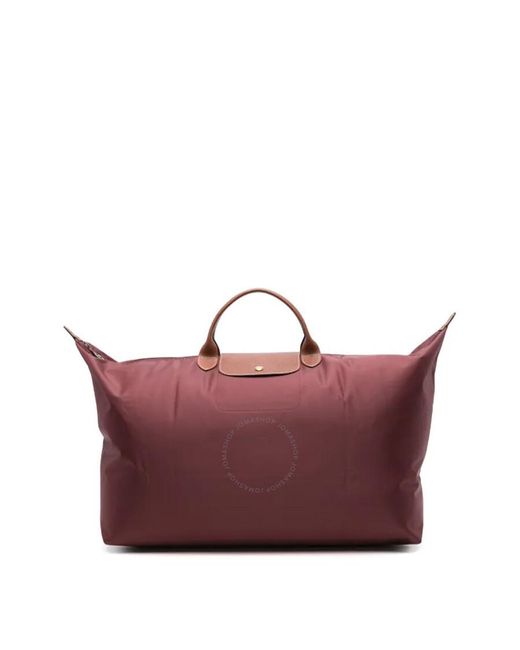 Longchamp Purple Medium Le Pliage Holdall
