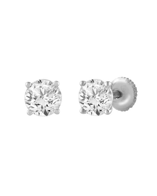 Brilliant Diamond Metallic 14Kt 1.80 Carat Lab Grown Diamond Stud Earrings For