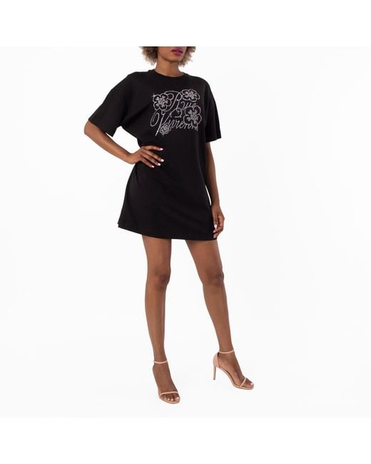 KENZO Black Constellation Embroidered T-Shirt Dress