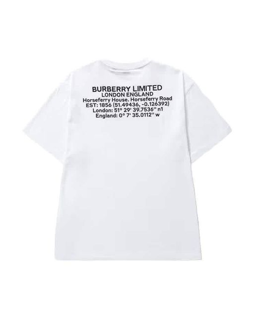 Burberry White Cohen Cotton T-shirt for men