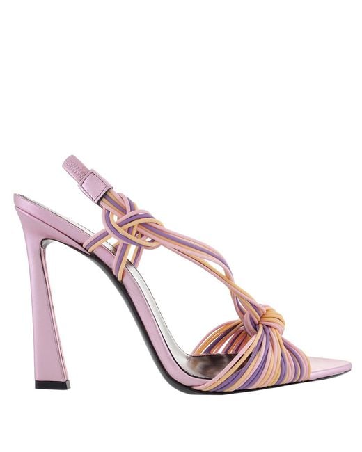 Saint Laurent Pink Scoubi Strappy Sandals, Brand Size 38 Us