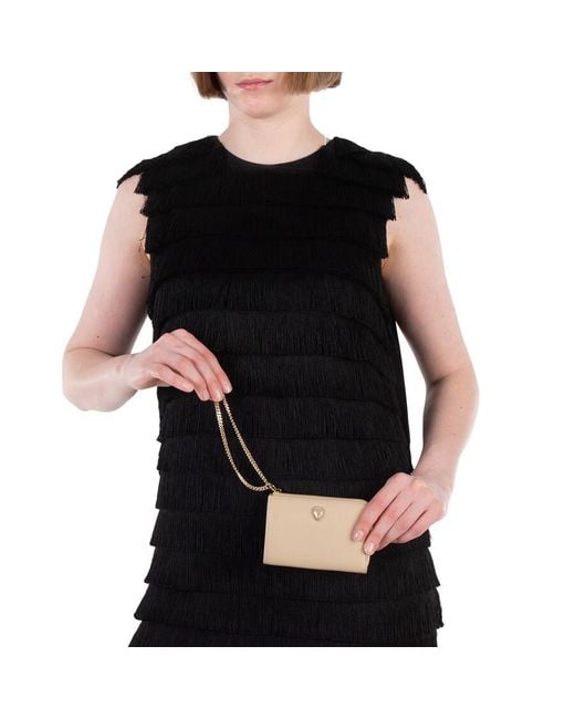 BVLGARI Natural Ivory Serpenti Forever Zipped Leather Card Holder