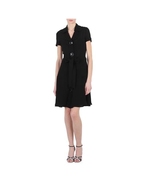 Moschino Black Ladies Short-Sleeved Mini Shirt Dress