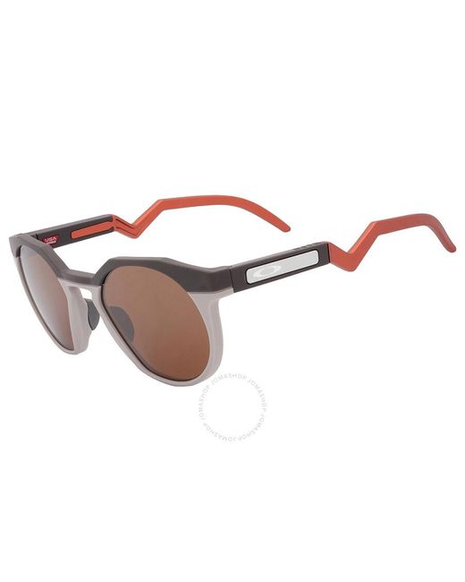 Oakley Brown Hstn Prizm Tungsen Oval Sunglasses Oo9242 924206 52 for men