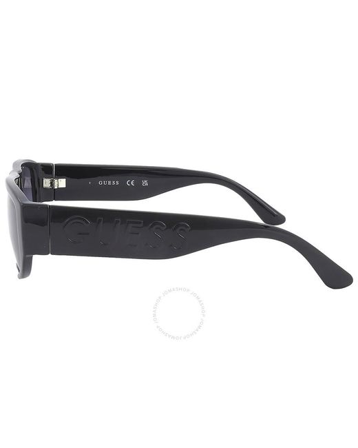 Guess Factory Gray Gradient Smoke Rectangular Sunglasses Gf5107 01b 54 for men