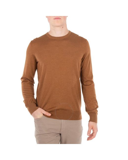 Zegna Brown Ermenegildo Cashmere And Silk-Blend Sweater, Brand Size 50 Us for men