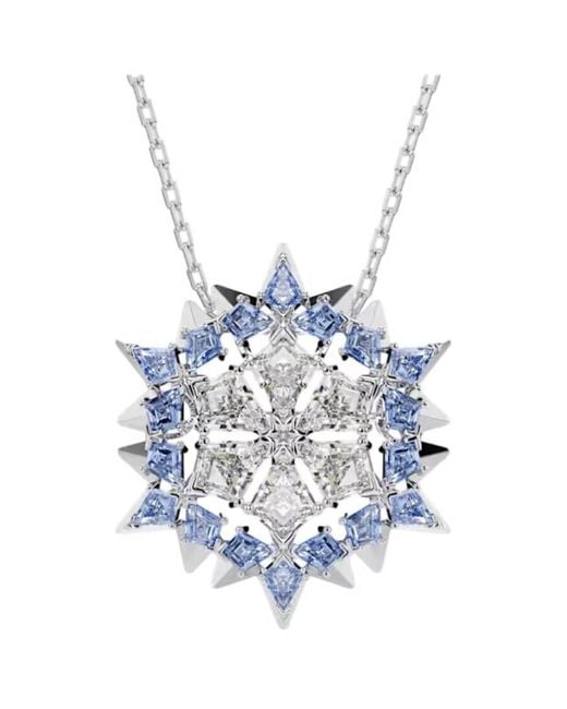 Swarovski Blue Magic Snowflake Pendant And Brooch