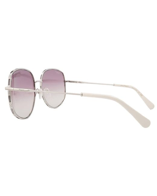 Ferragamo Pink Violet Gradient Irregular Sunglasses Sf277s 721 61