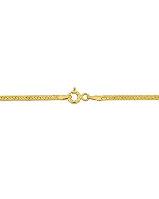 Amour Metallic 2Mm Herringbone Chain Bracelet