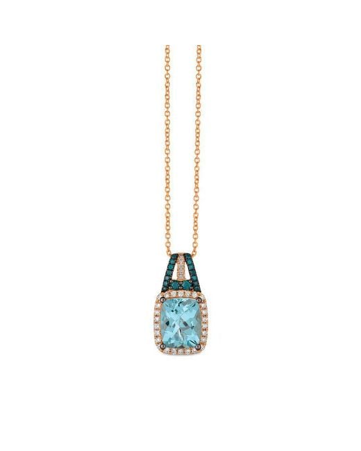 Le Vian Blue Ladies Sea Aquamarine Necklaces Set