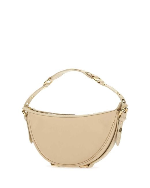 By Far Natural Cream Leather Gib Shoulder Bag