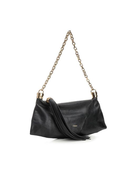 Chloé Black Small Foulard Shoulder Bag