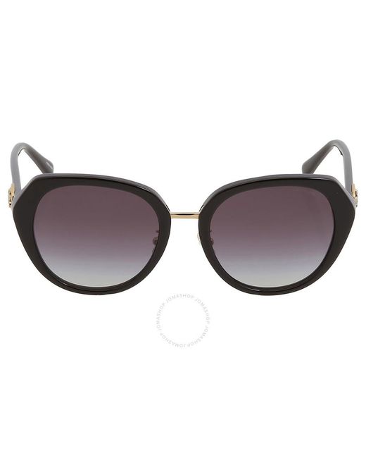 COACH Brown Grey Gradient Oval Sunglasses