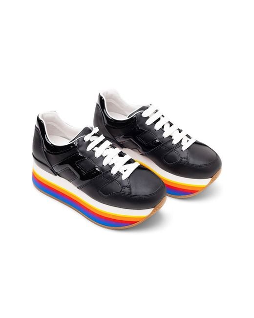 Hogan Black Platform Sandals