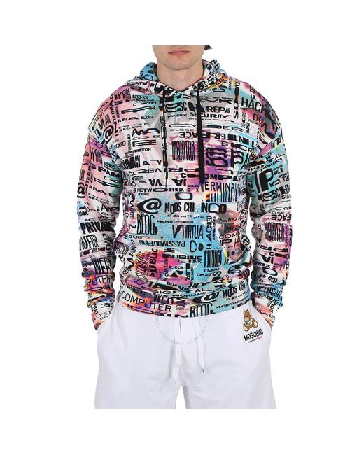 Moschino Multicolor Logo-printed Hoodie for men