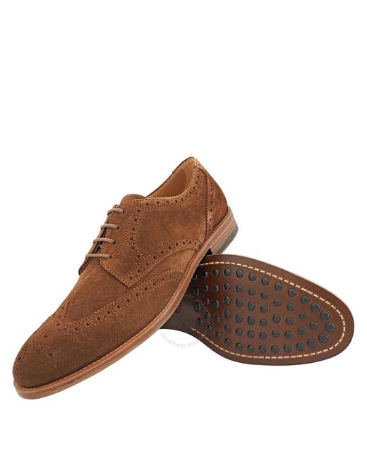 Tod's Brown Walnut Light Wingtip Perforated Lace-ups Derby for men