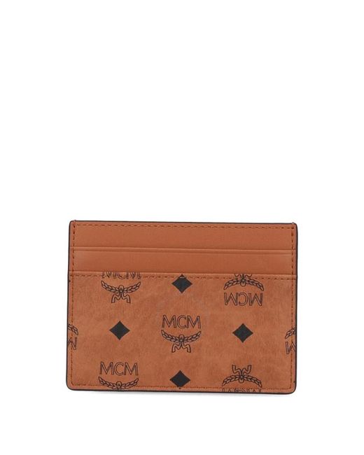 MCM Brown Aren Card Case for men