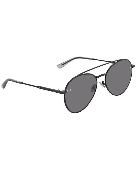 Bottega Veneta Gray Grey Aviator Unisex Sunglasses