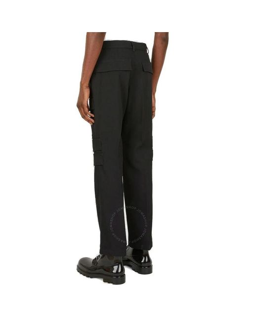 Burberry Black Tapered Cargo Trousers for men