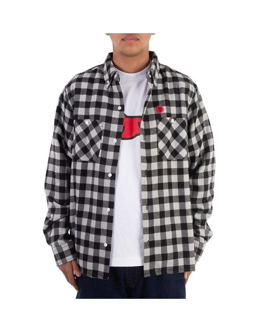 ICECREAM Black Check Pattern Flannel Shirt for men