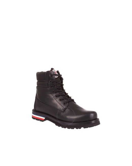 Moncler Brown Vancouver Leather Ankle Boots, Brand Size 40 Us for men