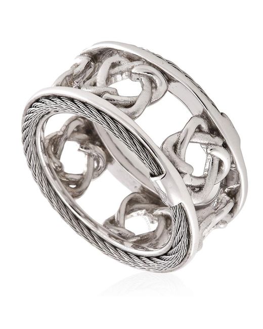 Charriol Metallic Heart To Heart Sterling Cable Ring