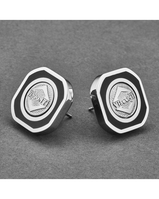Visconti Black Earings Squaring The Circle