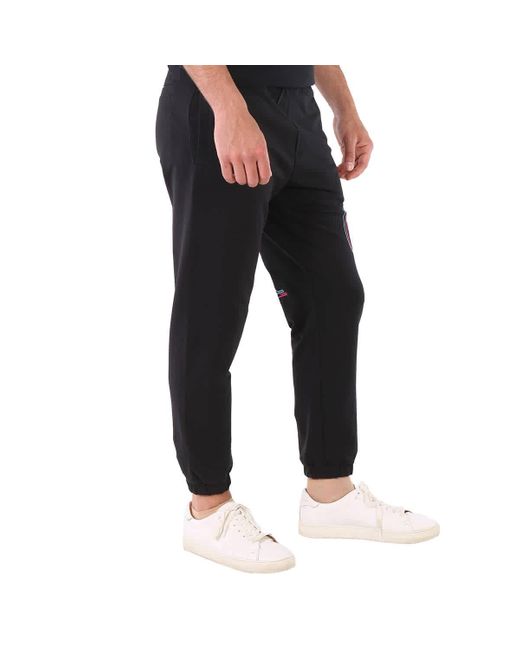 Calvin Klein Black Illuminated Stretch Cotton Sweatpants for men