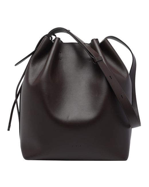 Aesther Ekme Black Marin Supple Large Bucket Bag